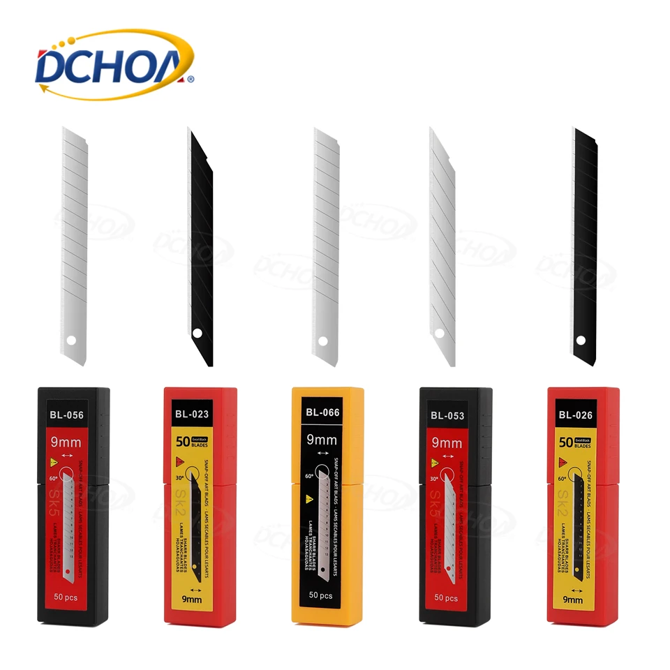

DCHOA 9mm 50pcs/box Carbon Steel 30 Degree Angle Utility Knife Spare Blade