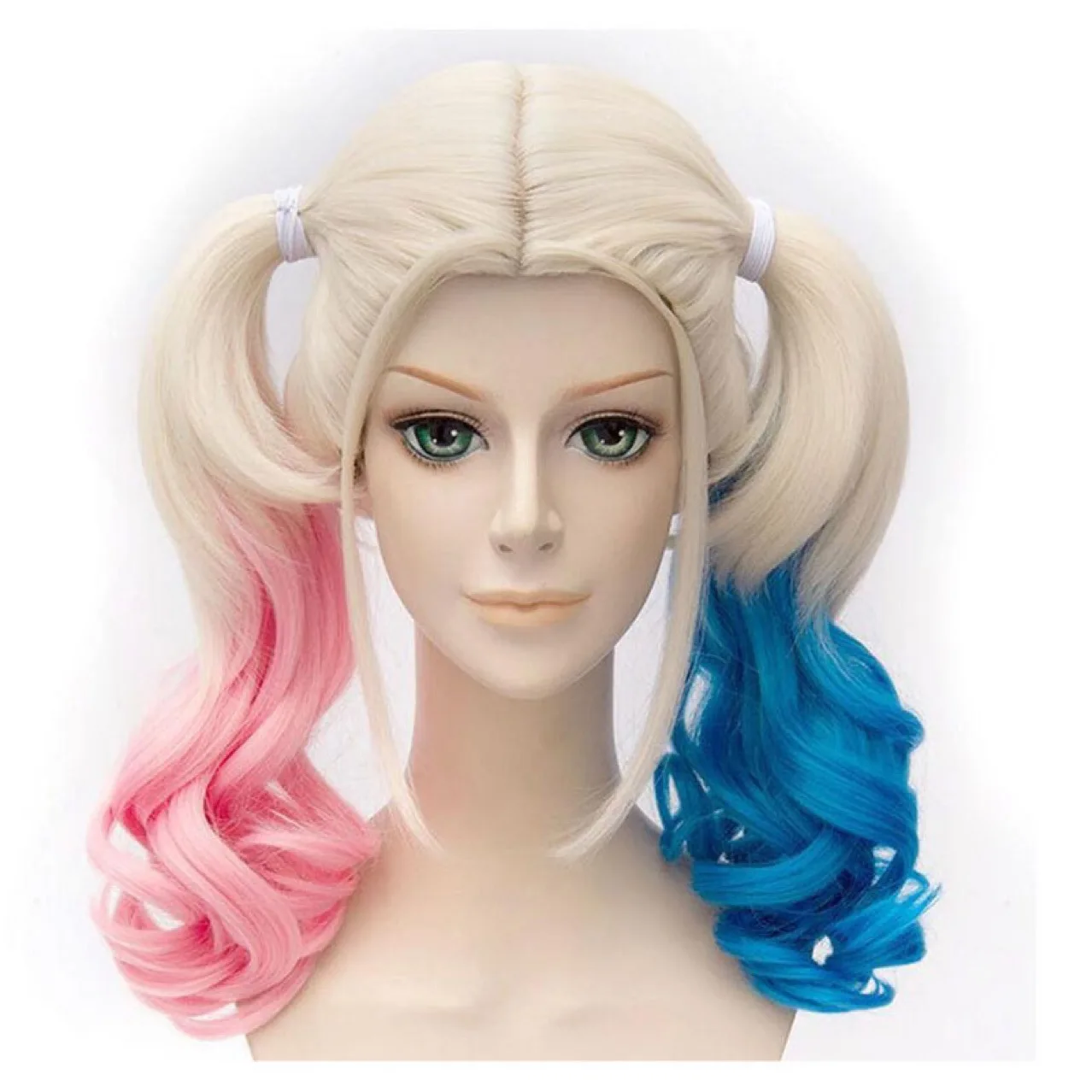 

Cartoon Harley Quinn curly full lace hair wigs for coser