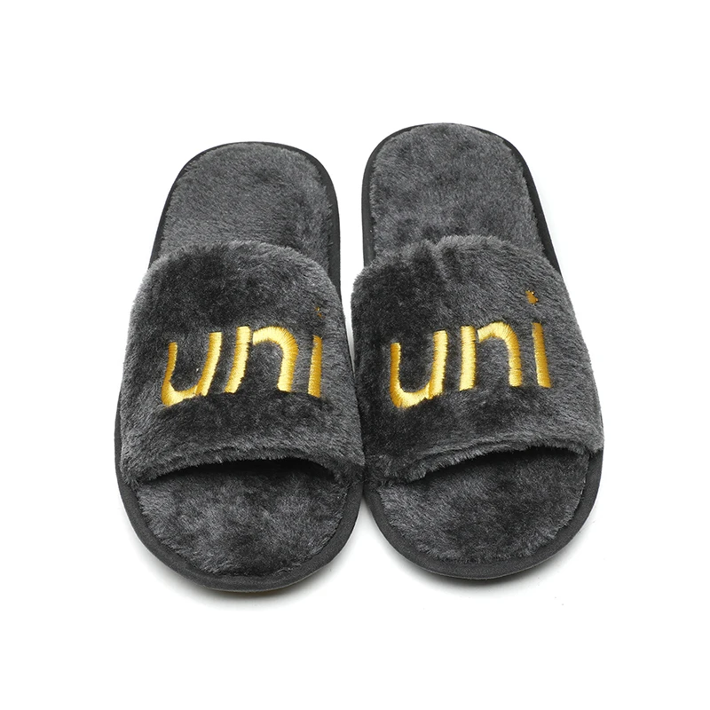 

Factory Directly Wholesale Popular House Furry Shoes Ladies Slippers, Solid color