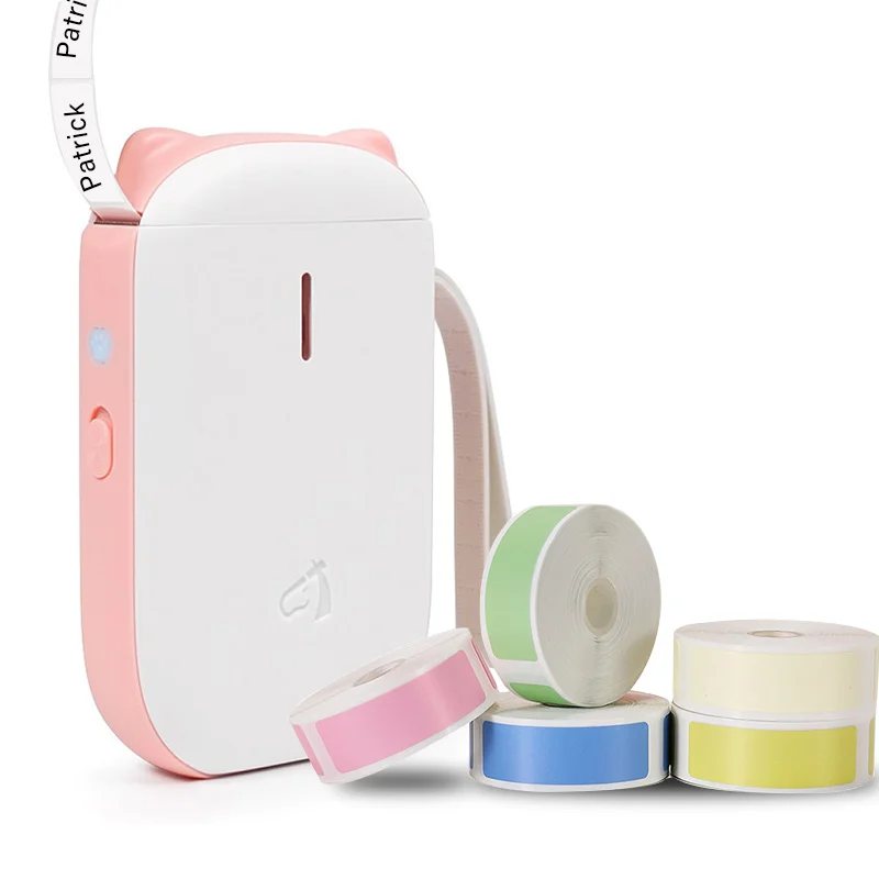 

Mini Thermal Wireless Blue tooth Portable Label Sticker Printer, Pink , blue , grey, green