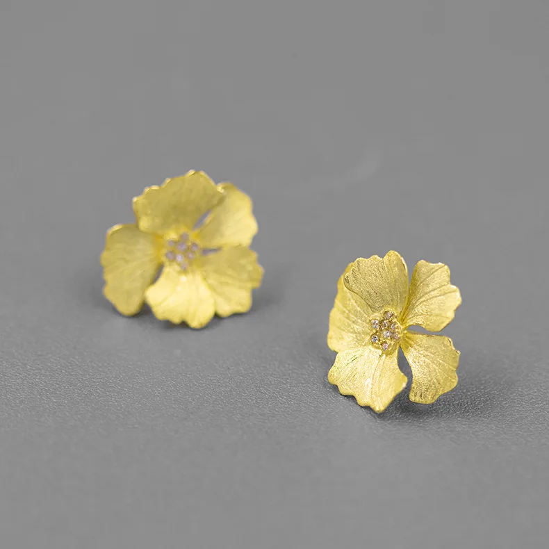 

Wholesale 925 Sterling Silver Peony Flower Stud Earrings Jewelry