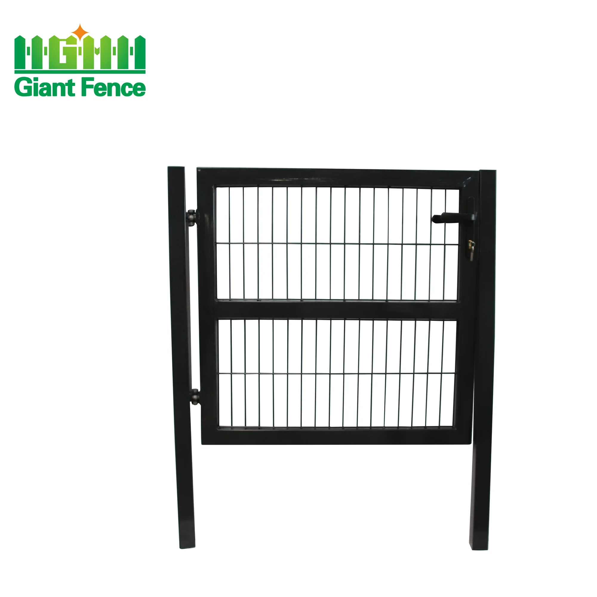 

Factory Supply House Garden Powder Coated Door Iron single Gate, Green