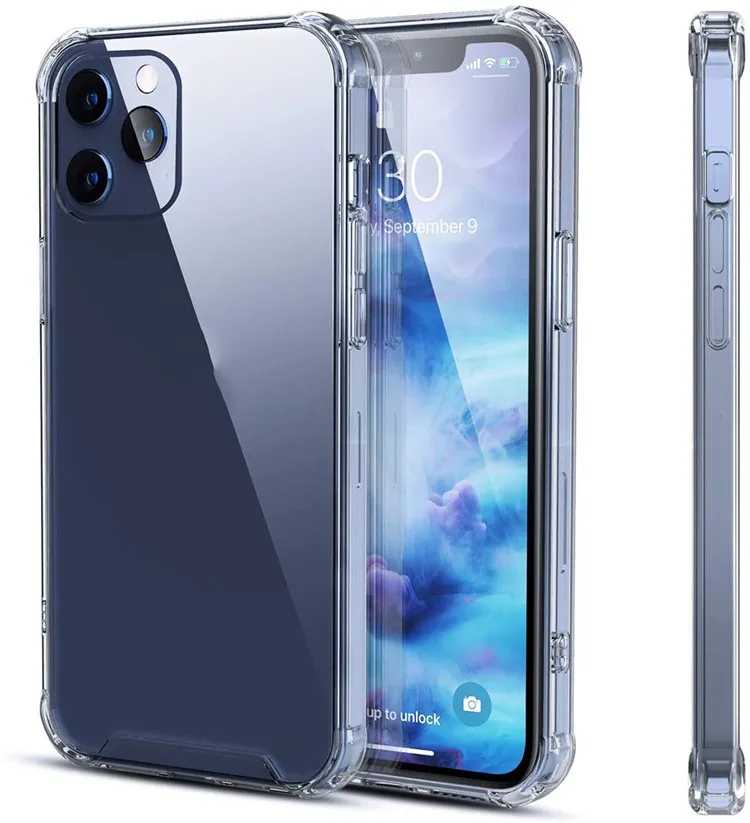 

1.5MM Clear Ultra Thin Transparent Soft TPU Bumper Cover Shockproof Case for iPhone 13 Mini 13 Pro Max Case X XS MAX XR