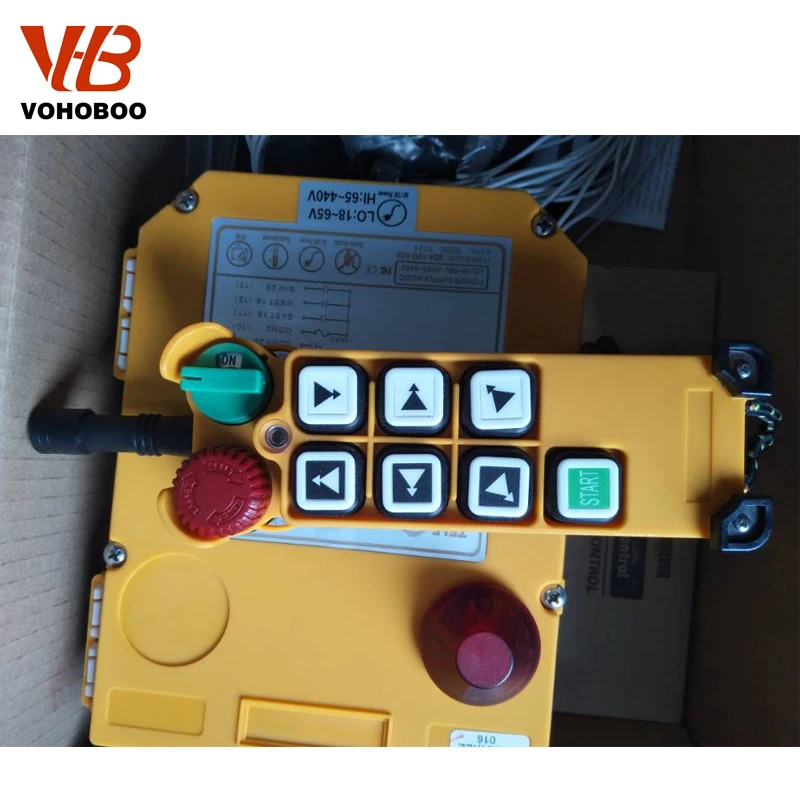 

Radio remote control transmitter and receiver, wireless remote control 8 function buttons F24-8D, Orange