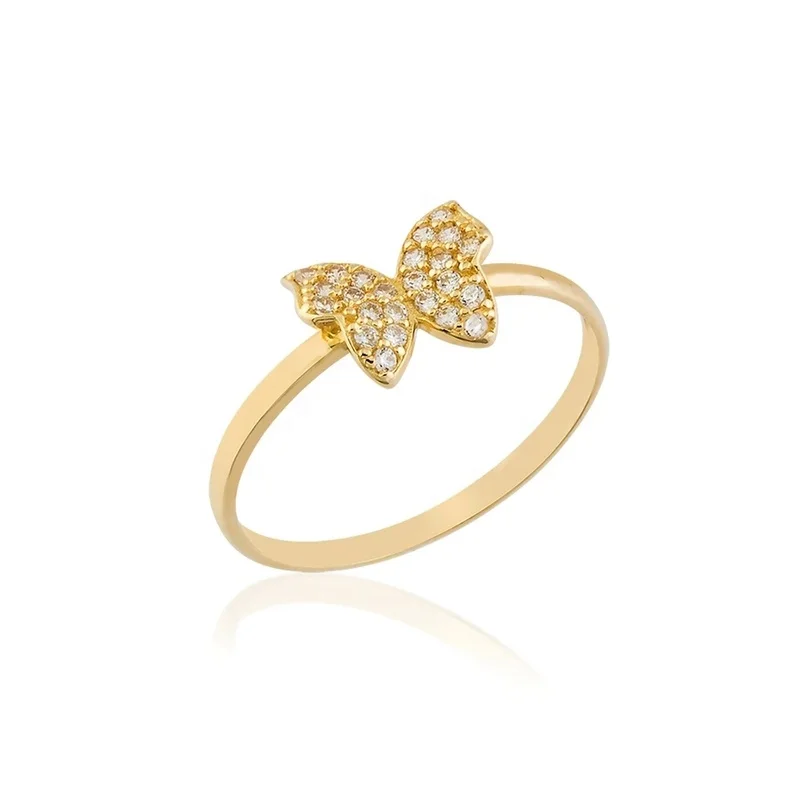 

Multi-Style 925 Sterling Silver Crystals Rings Casual Jewelry Butterfly Geometry Gold Finger Ring for Women