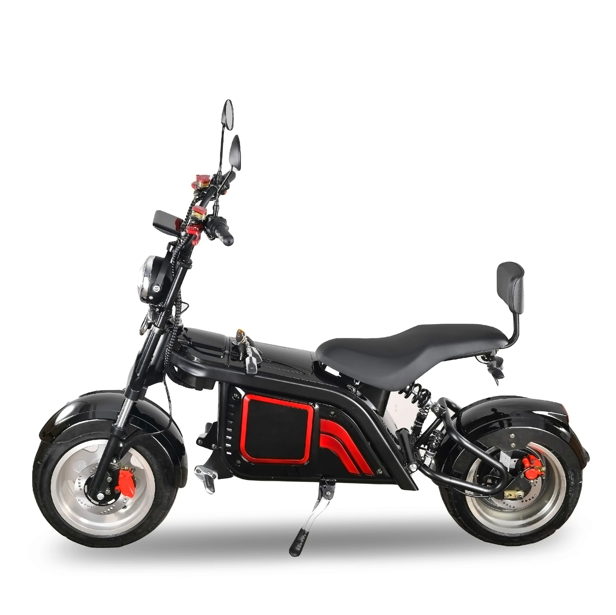 Holland Warehouse SF CITYCOCO Foldable 2 Wheel Electric Scooter 3 Wheel Fat Tire City Coco, Blue red black