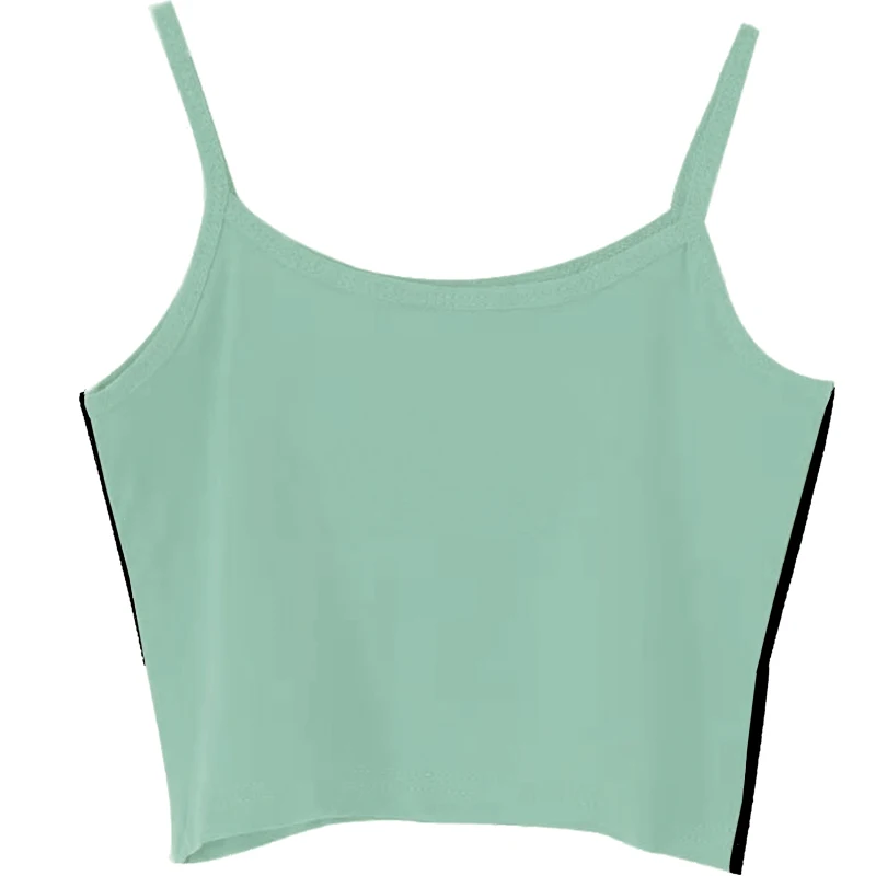 

Short top with square sling top cotton quick-drying clothes Women's New Style