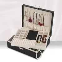 

Jewelry Box Organizer, Travel Jewelry Storage Case Necklace Holders Display Tray Storage Case