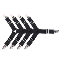 

Bed Sheet Fasteners 4 PCS Adjustable Triangle Elastic Suspenders Gripper Holders Straps Clip