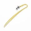 Zinc Alloy Metal Book Marks Golden Custom Design 3D Hat Bookmark With Logo