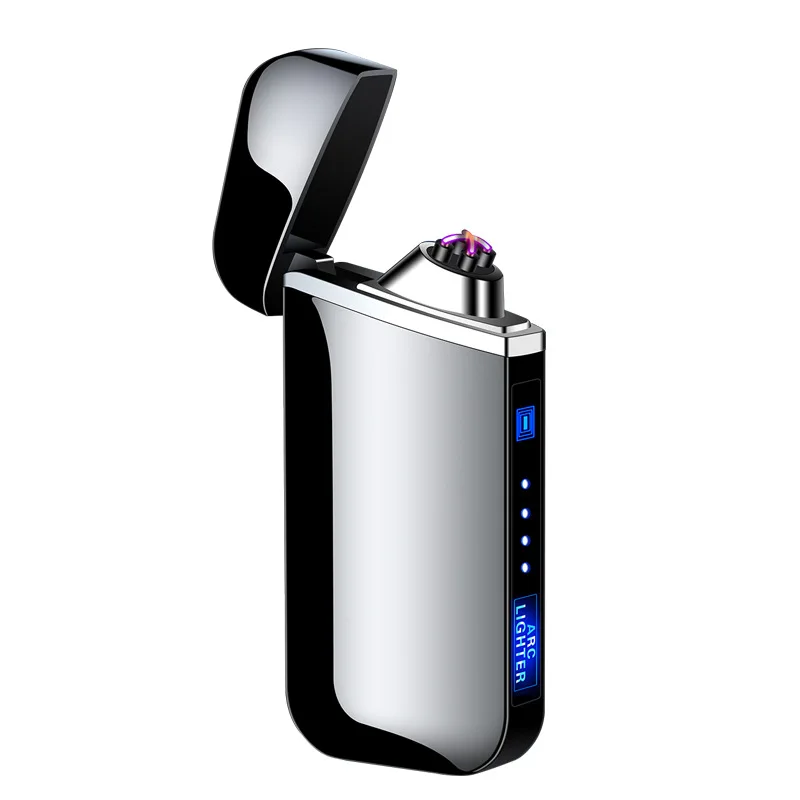 

Windproof Fingerprint Sensor Touch Induction Rechargeable Electronic Cigarette Lighter USB Electric Arc Ignition Lighter