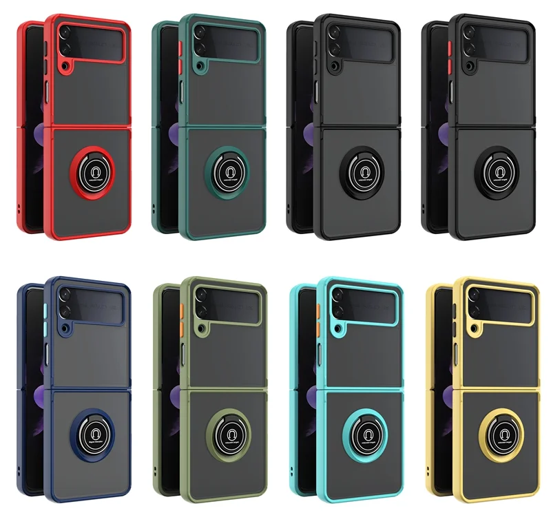 

For Galaxy Z Fild 3 Case Matte Protective Shell Magnetic Ring Holder Hard PC TPU Phone Cover For Samsung Galaxy Z Fild 3 Cover