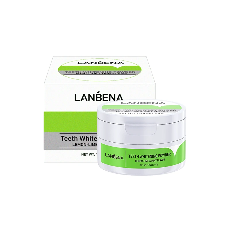 

LANBENA Lemon mint flavor powder toothpaste teeth whitening teeth white free shipping