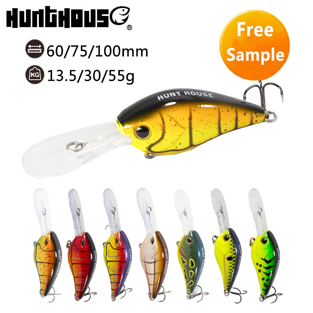 

100mm saltwater deep diving big floating crankbait lure blanks, 7 colors