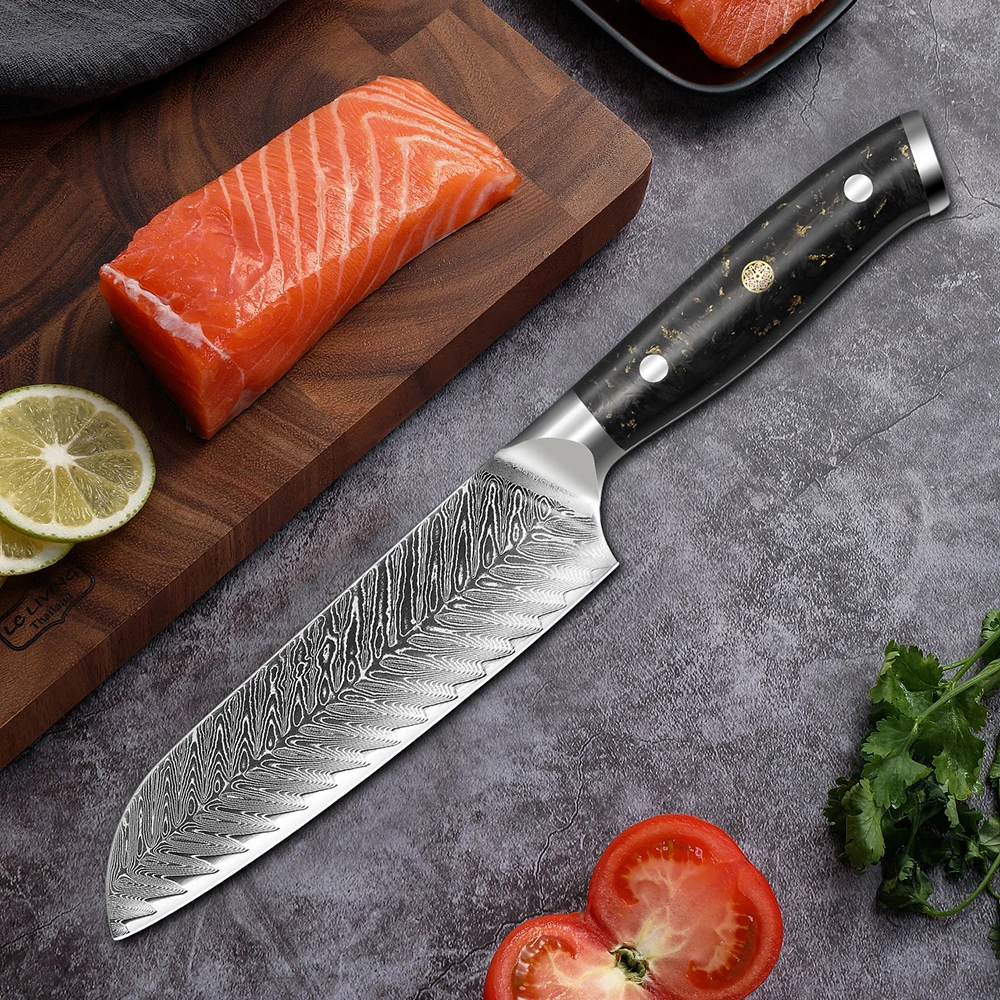 

New Arrival Damascus Steel Kitchen Santoku Knife