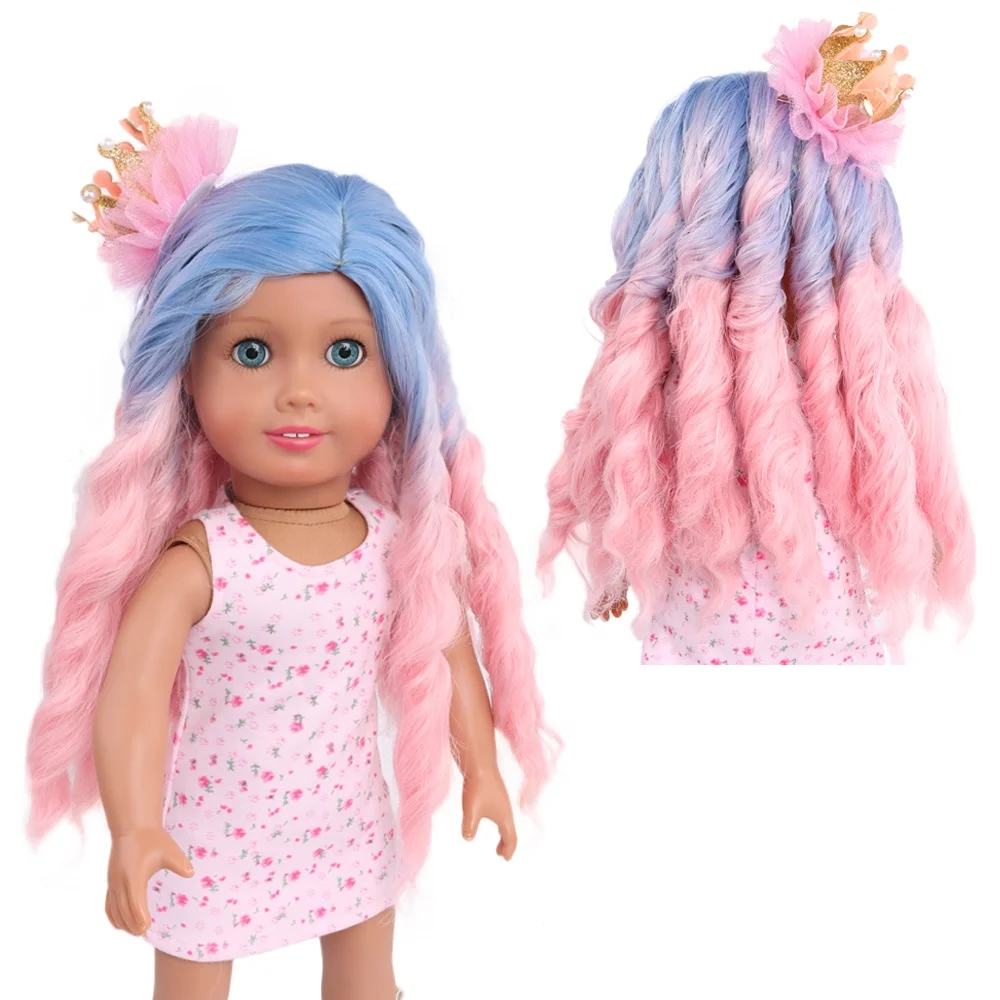 

Doll accessories wigs screw hair soft fiber Fits 18 inch Dolls Like Our Generation My Life American Doll wig