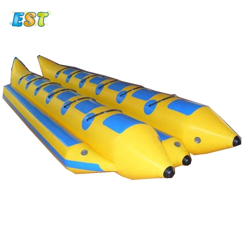 

Good material PVC inflatable double tube boat with ten seats inflatable fly fish banana boat for sale, As the picture
