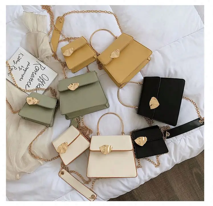 

2021 Mommy and Me Handbags Trendy Mommy and Me Purse Handbags Leather Shoulder Bag With Chain For ladies, 4 colours