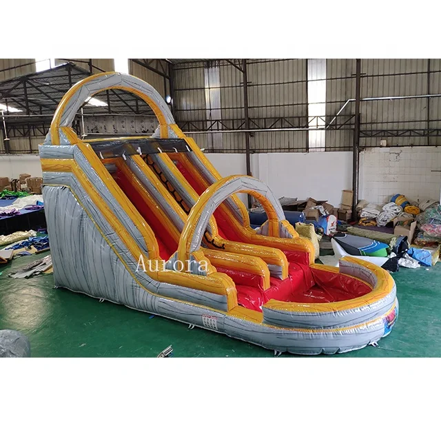

Popular Commercial kids slip pool jumping castle toboggan bounce house inflatable water slides, Customized