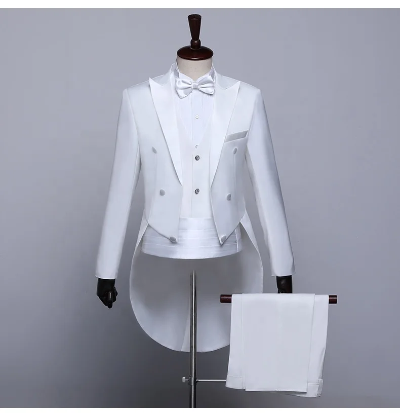 

Superior quality gentlemen tuxedo suits men custom classic wedding white suits