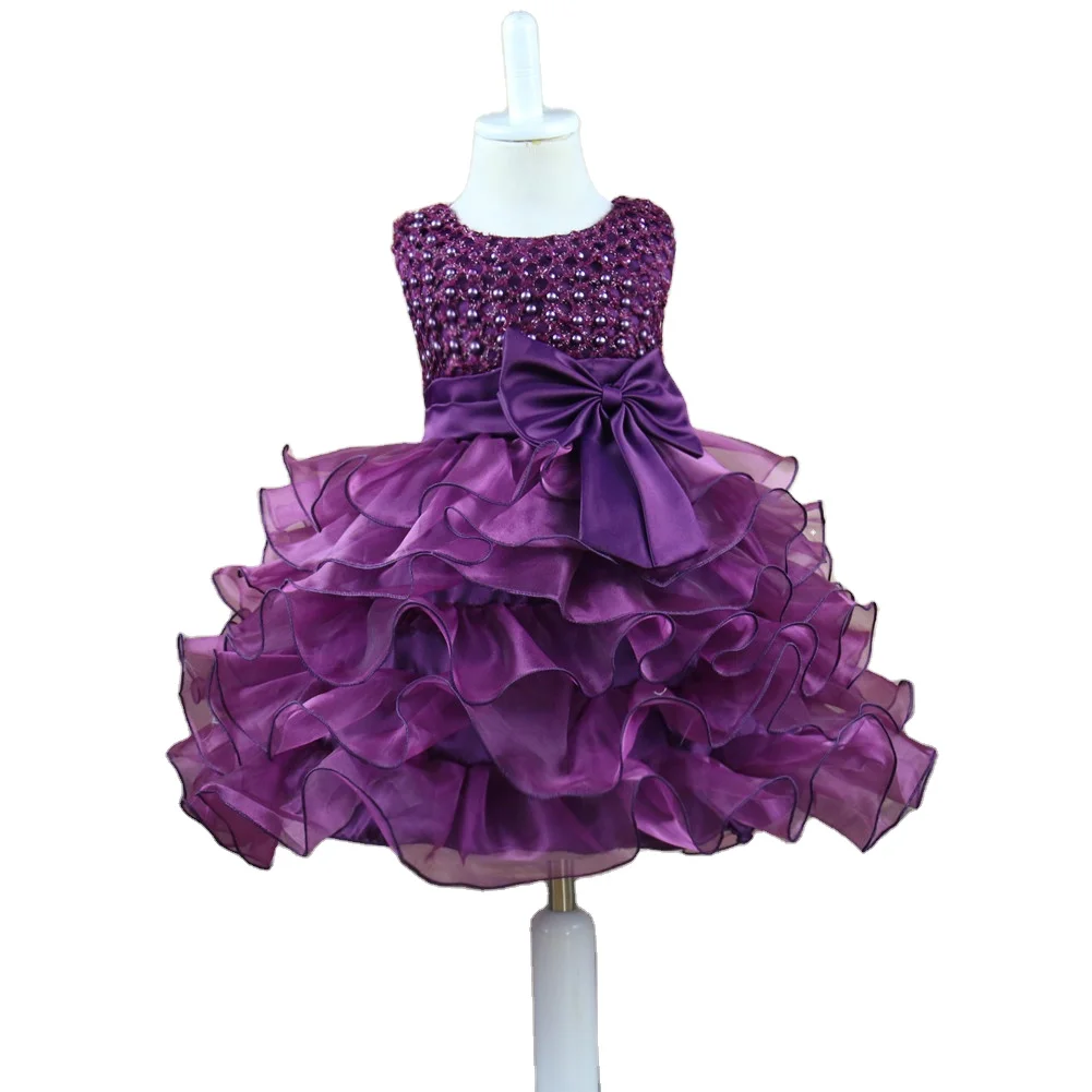 

Baby Girls Flower Wedding Pageant Princess Bowknot Ruffles Lace Party Dress Baby Dresses