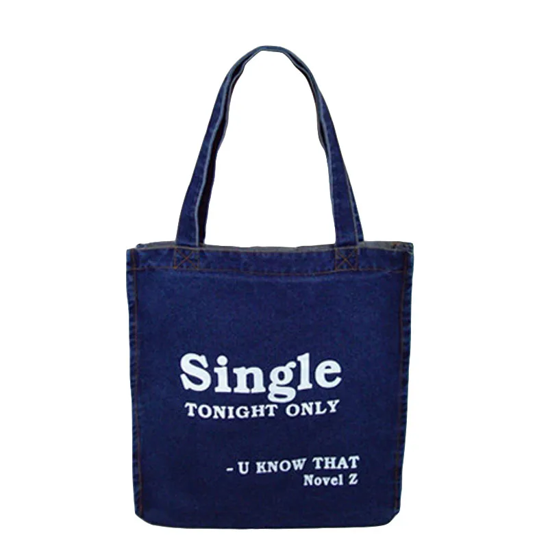 

New Denim Handbags Shoulder Women's Canvas Larght Shopping Bag, 2 colors