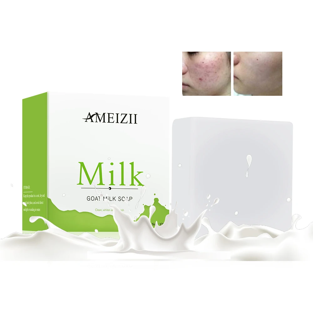 

Custom Logo Goat Milk Soap Natural Organic Whitening Skincare Body Bath Soap Facial Deep Cleansing Savon Lait De Chevre Naturel