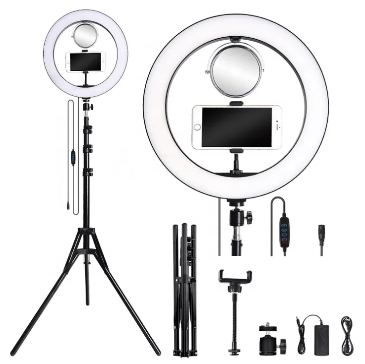 

for Photography Video Makeup 3200K-5600K 16inch ring light with mirror aro de luz led tiktok ring light with tripod stand