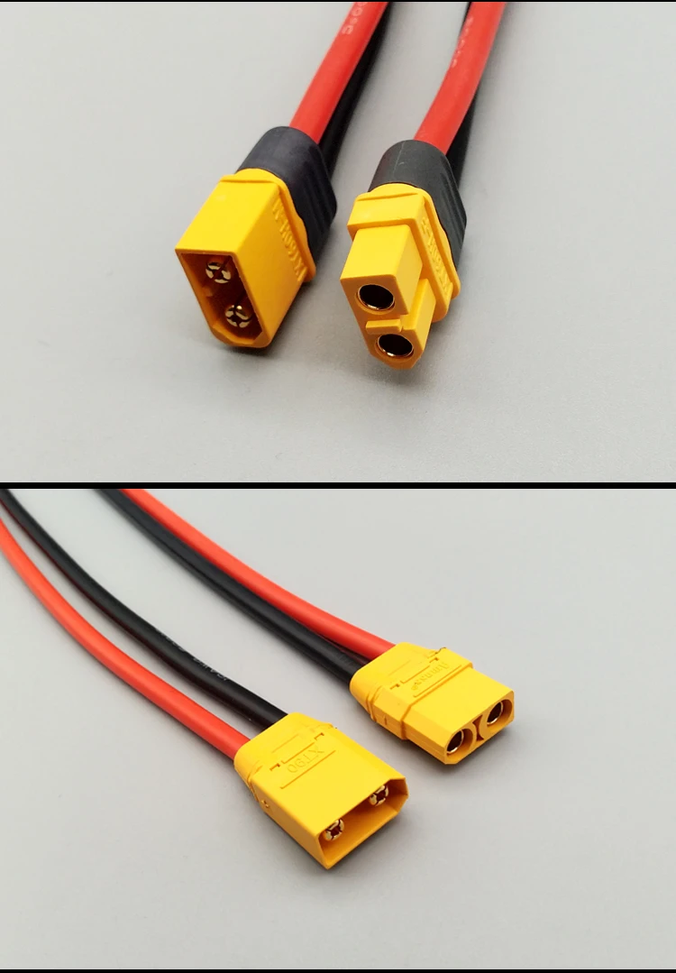 Amass Xt60 Female Male Adapter Xt90 Connector Xt60h Plug Extension Cable 12awg 150mm For Rc Lipo 6257