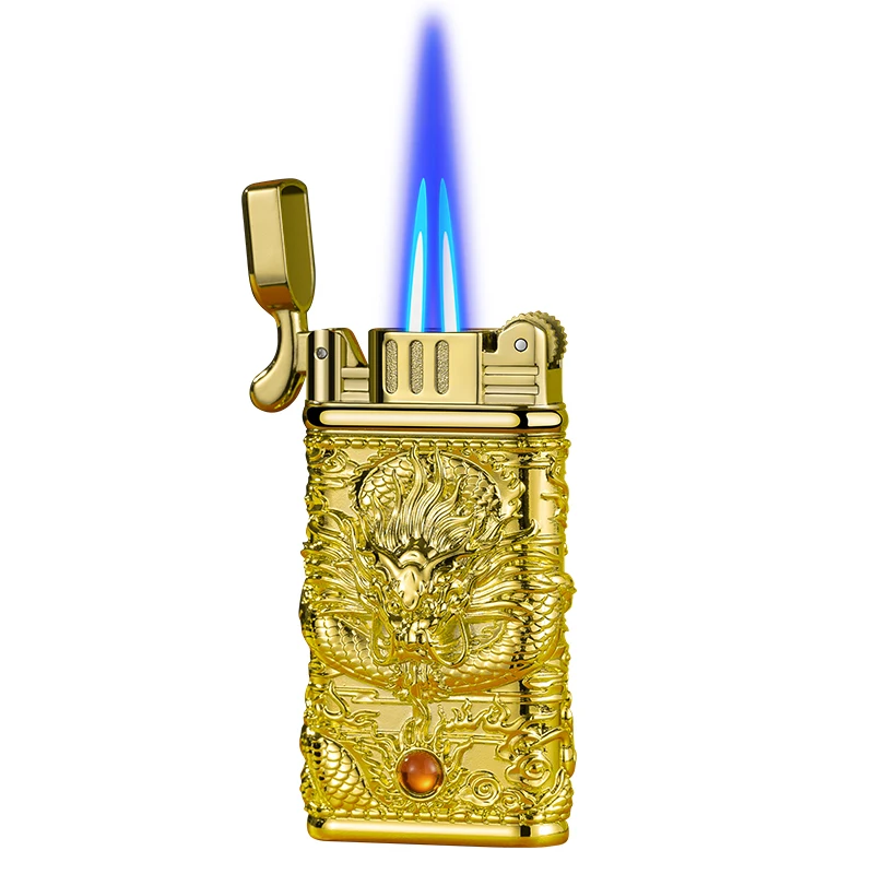 

DEBANG Creativity Dragon Model Double Flame Jet Torch Lighter, Customized color