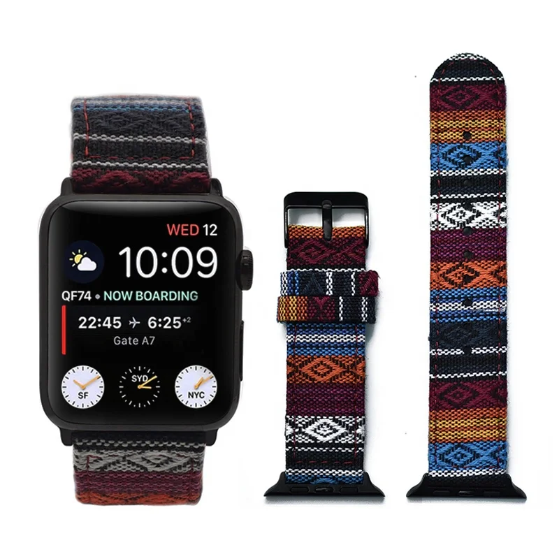 

Series 6 SE Watch Strap Women Unisex Fabric Woven Strap Nylon Watch Band for Apple Watch Band, Per our chart/customize