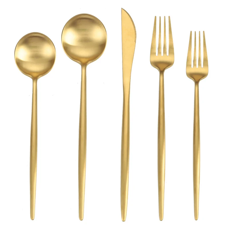 

18/0 Cutipol Goa Cutlery Set,Weddding Stainless Steel 430 Matte Silver Black Gold Flatware Sets, Gold/ blue/ pink/ white/ black/ sliver/ purple/green/light blue
