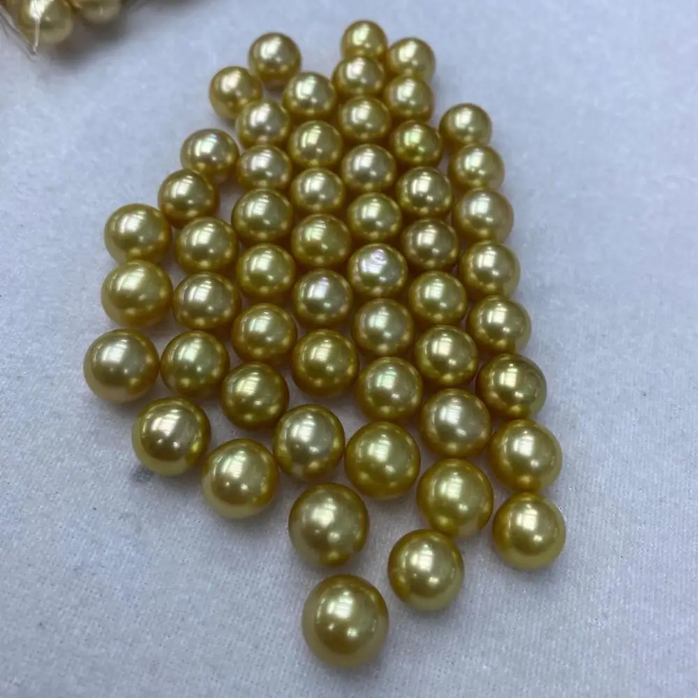 

Beads Top Quality Seawater Pearls South Sea Pearl Loose Round Pearl Jewelry Making AAA Natural Black Gold  CN;ZHE SZ7020