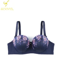 

BINNYS wholesale high quality plus size flower embroidered big bra for fat women