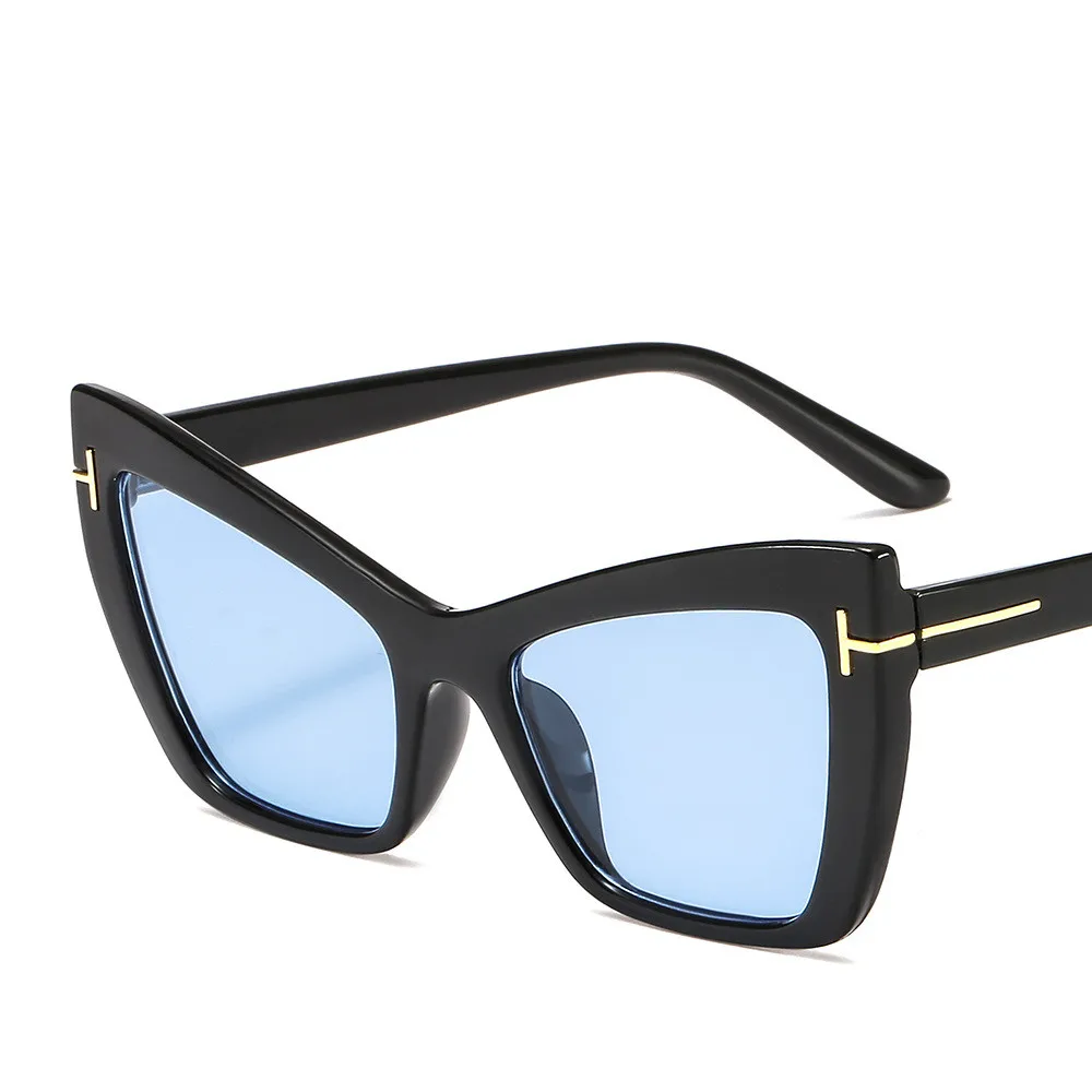 

2022 New Trend Women Oversize Gradient Cat Eye Sun Glasses PC Frame Leopard Sunglasses Eyeglasses Frames