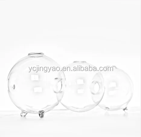 

Clear Triple Glass Globe Flower Bud Vase for Propagating Hydroponic Plants Home Garde Wedding Decoration