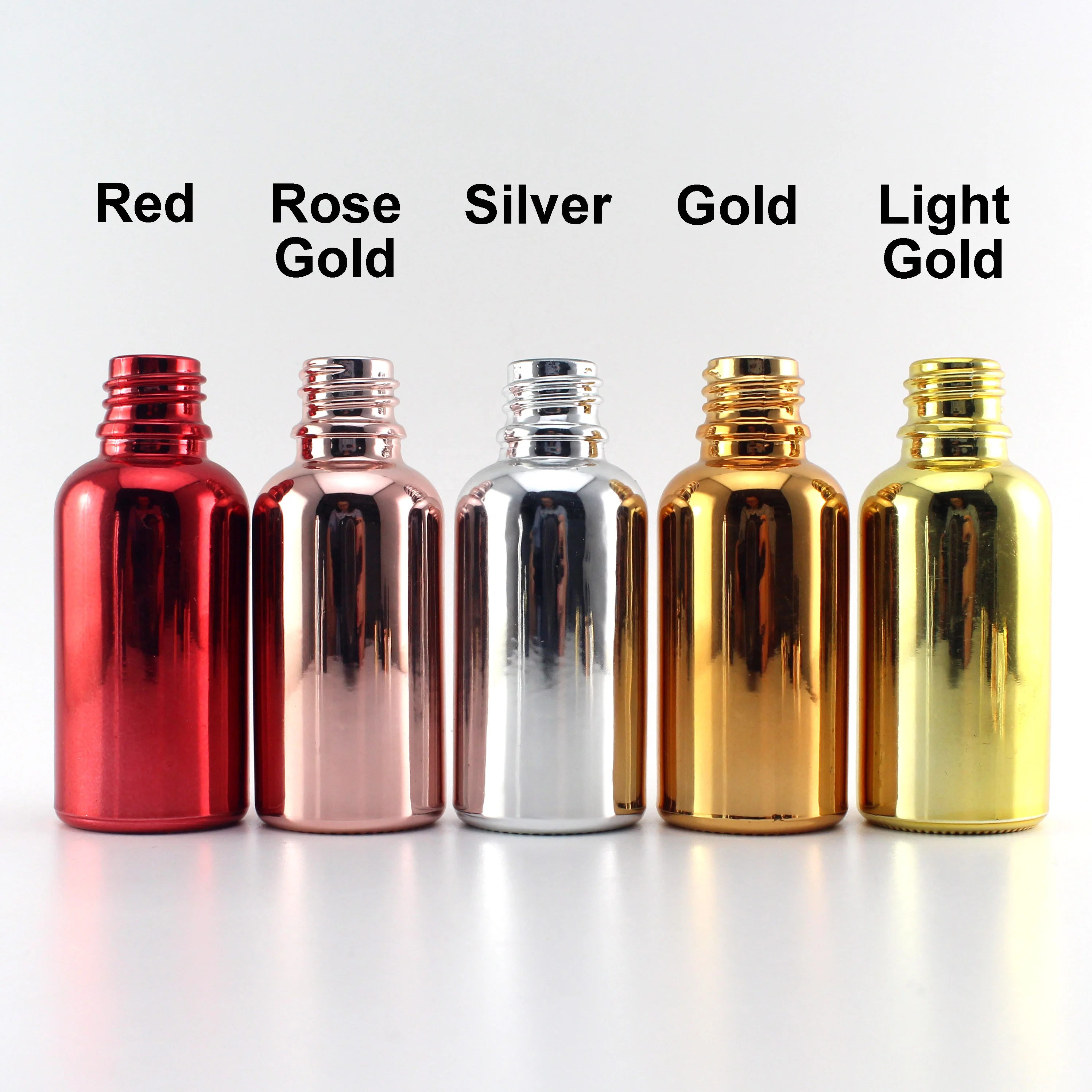 Luxury Cosmetic Packaging 1oz Gold Serum Dropper Bottle 30ml Rose Gold