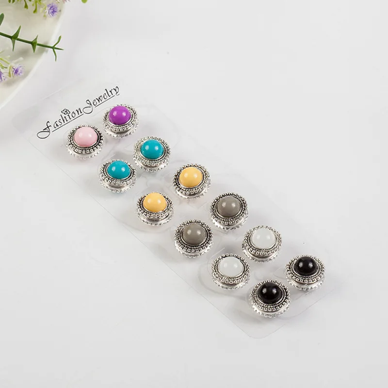 

2021 Sailing Jewelry Retro Round Scarf Buckle Womens Scarf Buckle Muslim Round Scarf Magnet Brooch Buckle