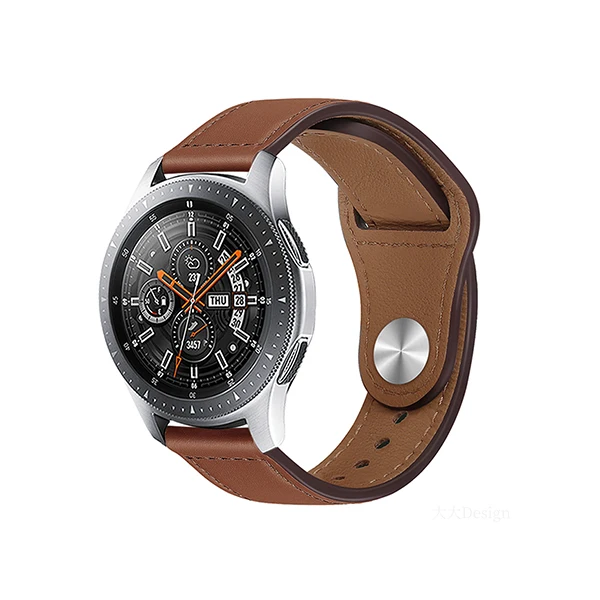 

20mm 22mm Leather Band Strap For Samsung Galaxy Watch Active 2/3/46mm/42mm/S3/Huawei GT-2-Pro Replacement Band Strap