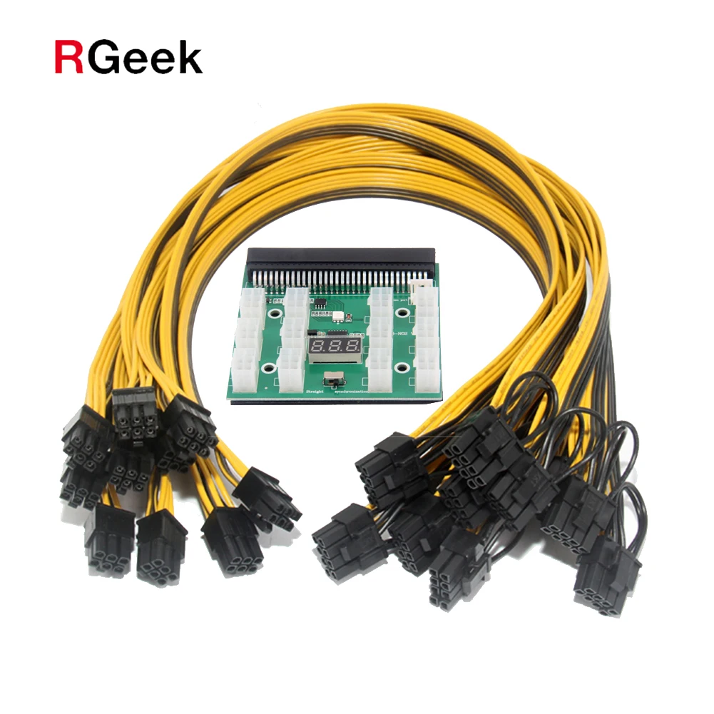 

RGEEK 50CM 8 Pin Cables GPU Cables Server Computer Switch Power Converter Breakout Adapter Board for HP Power Supply, Yellow