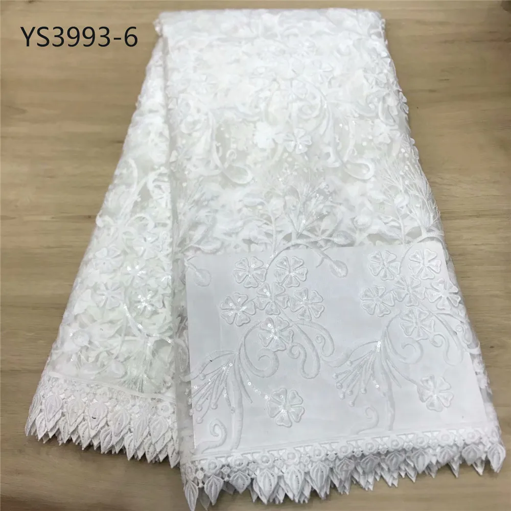 

Africa style white color cord lace for Negeria party, Cupion