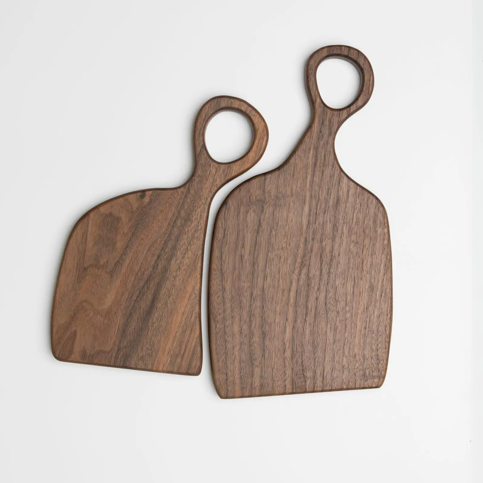 

New creative irregular black walnut couples cutting board, Natural wood color