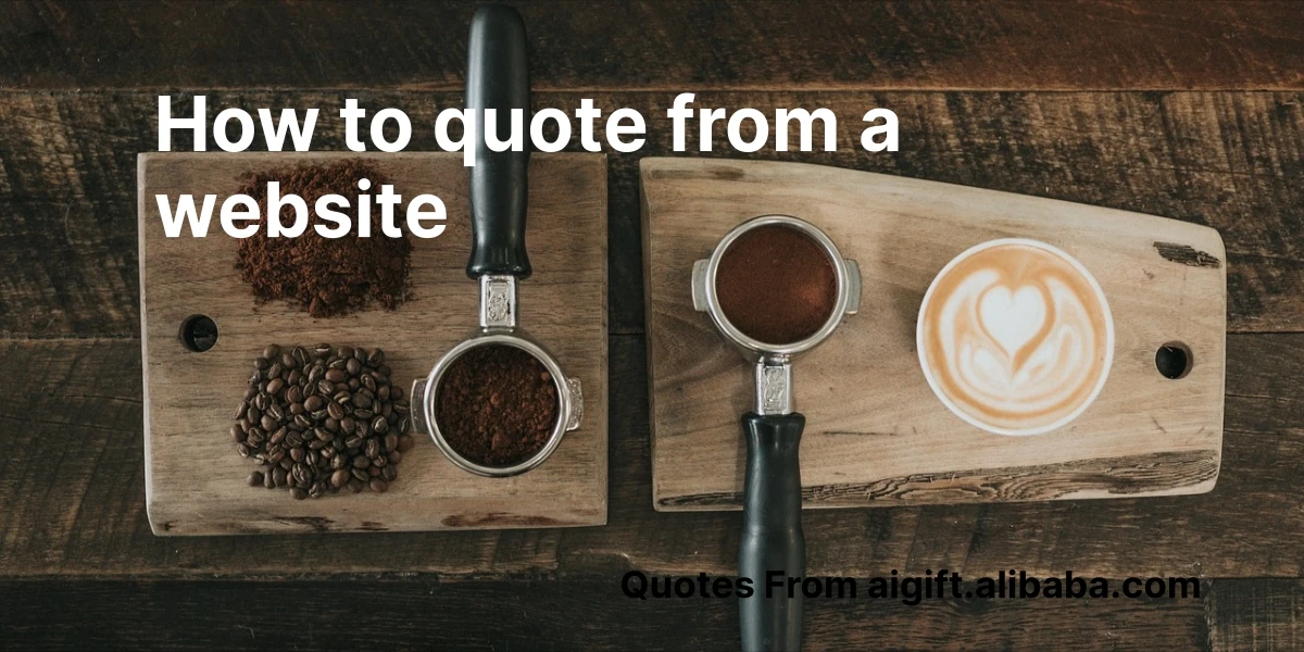 how to quote from a website