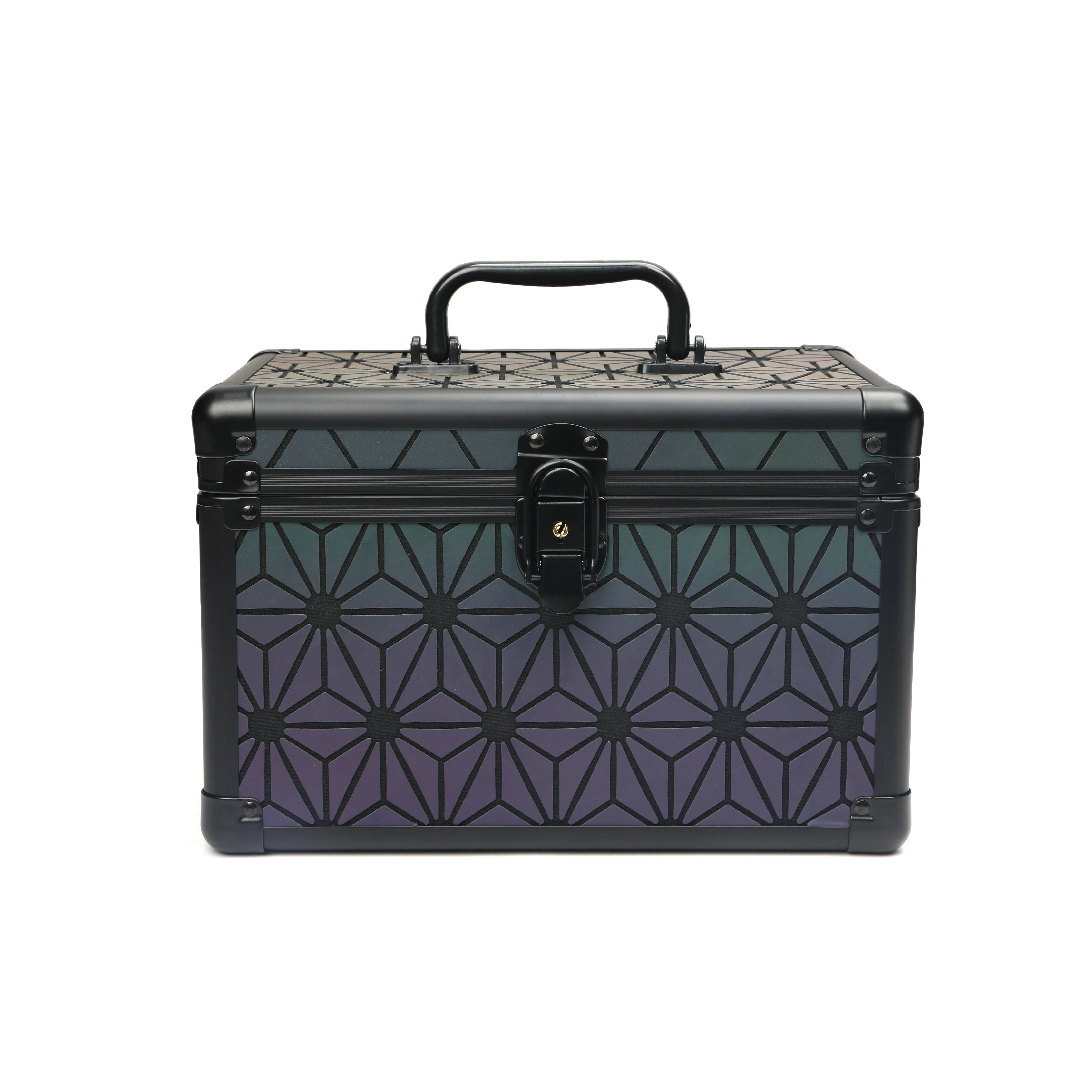 

Luminous Geometric Large Capcaity Multideck Aluminium Beauty Cosmetic Makeup Case