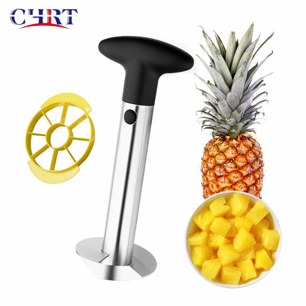 

Chrt Perfect newness pineapple cutter Stainless Steel Pineapple Slicer Cutter Corer Slicer Automatic Pineapple Peeler with ring