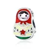 2019 Hot Selling Jewelry Qings Cute Doll Charm Bead 925 Sterling Silver and Enamel Process Fit DIY Bracelet and Pendant Necklace