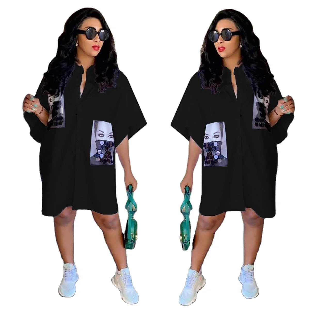 

Dropshipping print short sleeve woman tops fashionable blouse plus size blouse women tops single breasted summer blouse