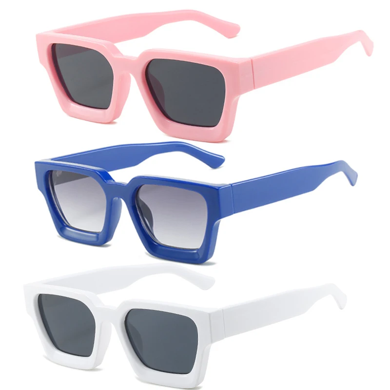 

LBAshades 2022 New Trend Square Foreign Trade Glasses Personality Large Frame pink white Sunglasses men women