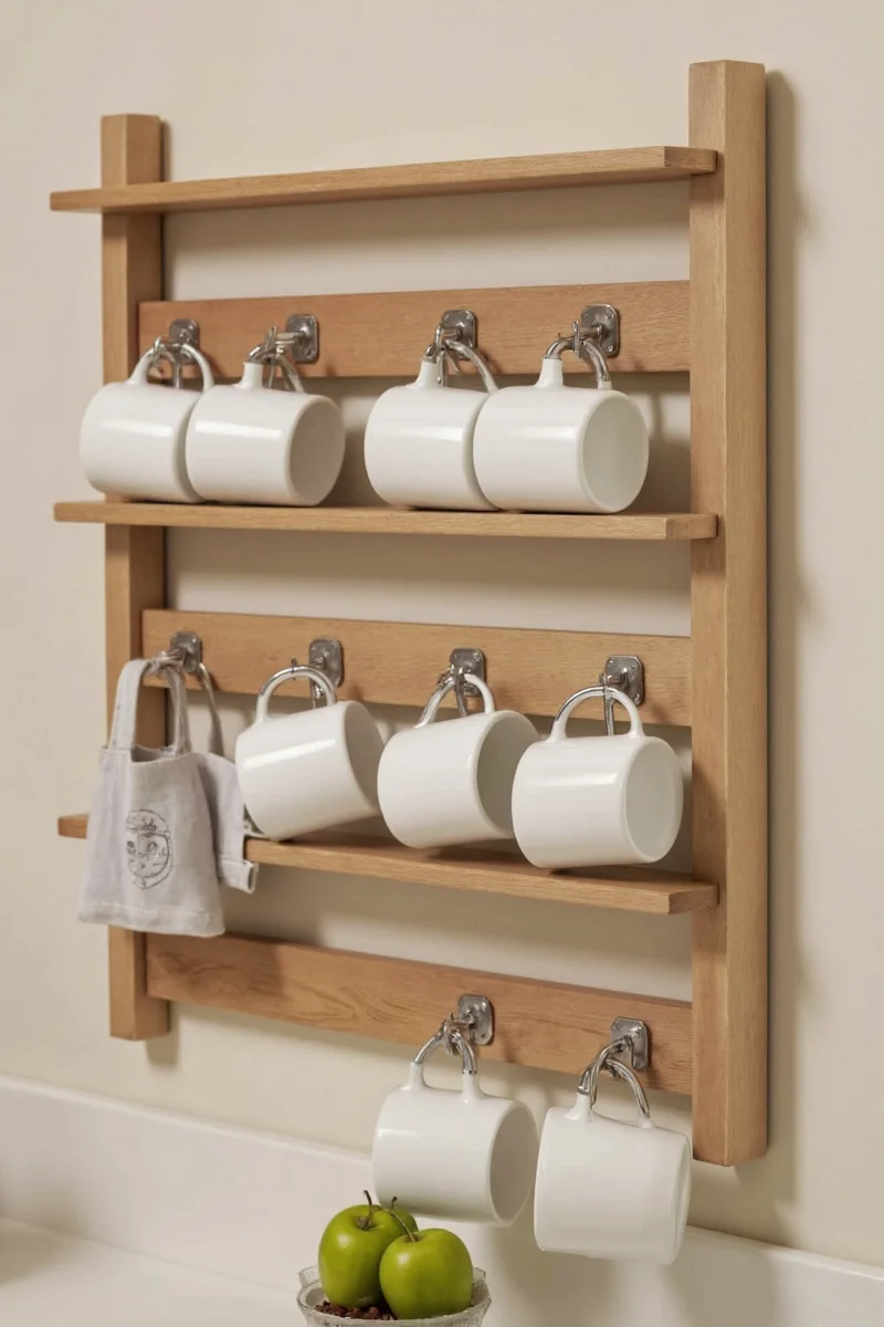 Stackable countertop mug rack
