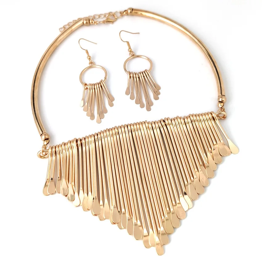 

00277-19 Oversize Tassel Fashion Earrings and necklace for Women Ladies Jewelries earrings fashion jewelry